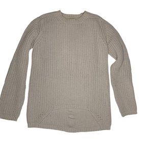 RICK OWENS Vintage Beige/Grey Men’s Sweater-Top Wool